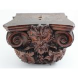 Attractive antique hand carved pillar top, note to base ‘This was the capital of a pillar in a