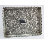 Silver dressing table tray, hallmarked (on the side) DF Birm. 1893. Weight 7.75oz approx.