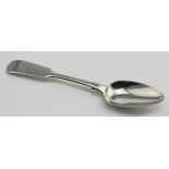 Aberdeen silver fiddle pattern teaspoon c1840 by M. Rettie, very good marks, R ABDN. Weight 18.4g