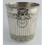 Magnificent Irish silver ice/champagne bucket with rams' head handles made by the Royal Irish Silver