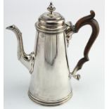 Silver plated Georgian style coffee pot, no marks apart from a number 2601 on the base.