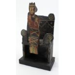 John Maltby (1936-2020). A stoneware sculpture, titled 'King & Throne', artists seal to verso, on