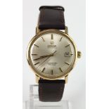 Gents 9ct cased Omega Seamaster automatic wristwatch, working when catalogued
