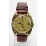Gents gold plated Omega constellation Seamaster automatic wristwatch, circa 1971, working when