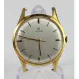 Gents 18ct cased Cyma wristwatch. Working when catalogued