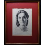 Jamesom, Frank (British 1899-1968) Graphite study of daughter Daphne. Signed lower left. Measures