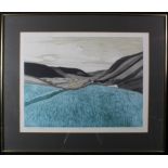 John Brunsden (1933-2014). Aquatint, titled 'Black Mountains', signed by artist to lower margin,