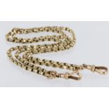 9ct Pocket watch chain, approx 80cm in length, weight 35.6g