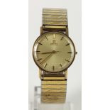 Gents 9ct cased Omega automatic wristwatch circa 1964. Not working missing winder