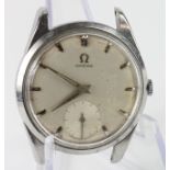 Gents stainless steel cased Omega wristwatch circa 1958. Not working when catalogued