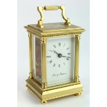 Gilt brass five glass carriage clock by Fox & Simpson, height 13cm approx. (not working)