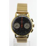 Gents gold plated stainless steel cased Breitling Top Time chronograph wristwatch ref 2003. Watch