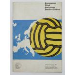 European Cup Final 31/5/1961 Barcelona v Benfica Lisboa programme