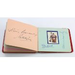 Laurel & Hardy. An autograph album, containing numerous signatures, circa early to mid 20th Century,