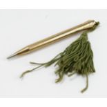 9ct Gold propelling pencil by Life Long, length 97mm approx., total weight 12g approx.