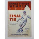 FA Cup Final programme 29th April 1939 Portsmouth v Wolverhampton Wanderers