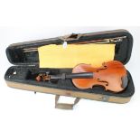 Violin. French violin, with makers label inside, reads 'J.T.L., Geronimo Barnabetti, Paris', has had
