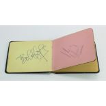 Autograph Album. An autograph album containing numerous signatures, circa 1940s - 50s, including