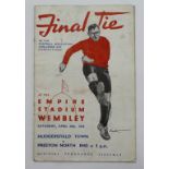FA Cup Final programme 30th April 1938 Huddersfield Town v Preston North End