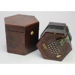 Lachenal & Co. forty-eight (48) button concertina (no. 14882), contained in original fitted case (