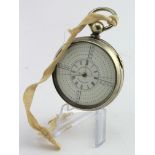 Conductors Metronome. An unusual conductors metronome pocket watch, white enamel dial with Arabic