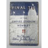 FA Cup Final programme 27th April 1935 Sheffield Wednesday v West Bromwich Albion. Repired