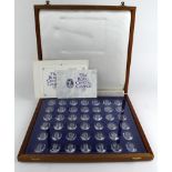 Danbury Mint. The Royal Crystal Cameo set, consisting of forty-two cameos, with certificate of