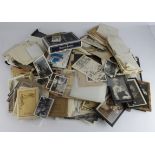 Box of mixed old photographs (and negatives) to include China and Hong Kong, plus a small collection