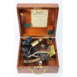 Sextant by Sestrel, label inside lid dated 1949', contained in original mahogany case