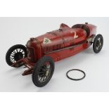Compagnie Industrielle du Jouet. An original clockwork tinplate model of an Alfa Romeo P2 racing