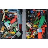 Diecast. A good quantity of playworn models, including Dinky, Corgi, Matchbox Lesney, etc. (two