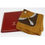 Must de Cartier silk scarf, 83cm x 83cm approx., contained in original box