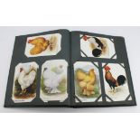 Poultry interest. A postcard album containing approximately ninteen mostly poultry art signed
