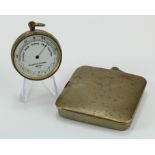 Negretti & Zambra pocket barometer, diameter (working at time of cataloguing, bag tested),