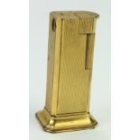 Dunhill Tallboy gilt metal table lighter, height 70mm approx.