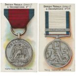Taddy - British Medals & Decorations, Series 2, complete set in pages, VG but 1 back off centre, cat