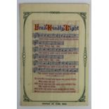 Woven Silk postcard. "Lead Kindly Light" hymn (prayer for guidance and comfort in times of trouble)