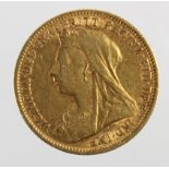 Half Sovereign 1899 Fine.