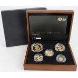 Five coin set 2013 (Five Pounds - Quarter Sovereign) Proof FDC boxed as issued