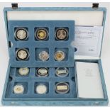 World Silver Proofs (24) Royal Mint: The Masterpiece Millennium Collection 2000, aFDC (some