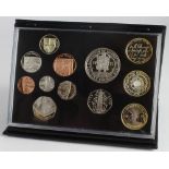 Royal Mint: The 2009 UK Proof Coin Set (black leather edition) includes the Kew Gardens 50p, FDC