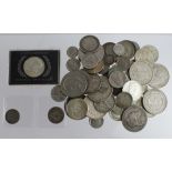 USA (66) 19th-20thC assortment including silver, noted Quarter 1857 GVF, silver dollars, etc.