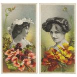 Taddy - Actresses with Flowers, complete set in a large page, mainly VG cat value £2500