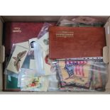 Silks, large quantity in albums, pages, loose, etc within a large box, includes issues from
