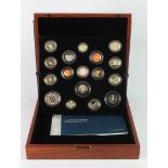 Proof Set 2016 "Premium" issue (16 coins plus medallion). aFDC boxed as issued