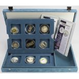 The Millennium Masterpieces Collection 2000. The 24 coin set many Crown-sized and in Silver or
