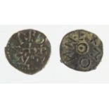 Anglo-Saxon copper stycas (2) of Aethelred II of Northumbria, 841-844. S. 865. Moneyers: EANRED, 1.