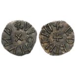 Anglo-Saxon copper styca of Archbishop Wigmund of Northumbria, 837-849/50 AD, moneyer EDELHELM. S.