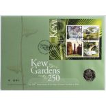 Royal Mint / Royal Mail Coin Cover: Kew Gardens 50p 2009, BU with envelope.