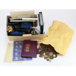 GB & World coins, crowns and sets including silver proofs and predecimal silver.
